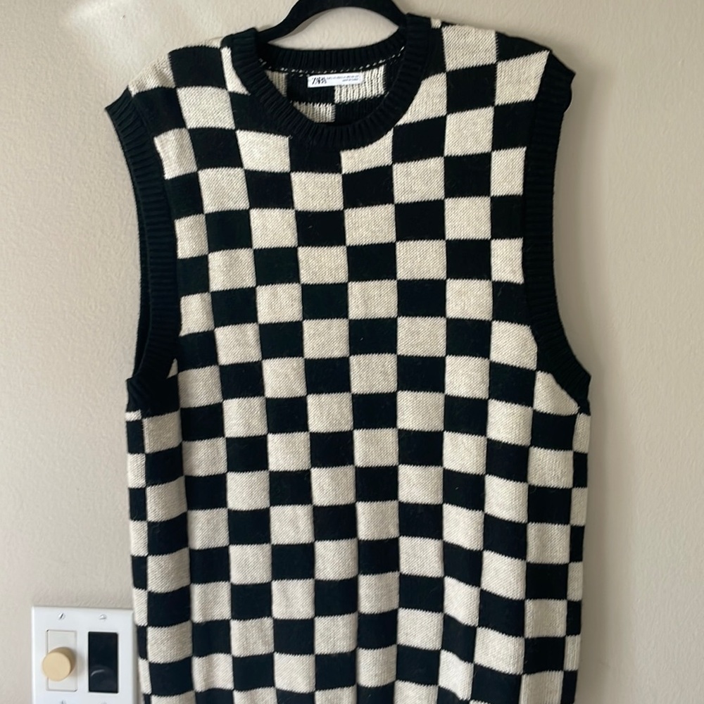 Zara checkered vest
